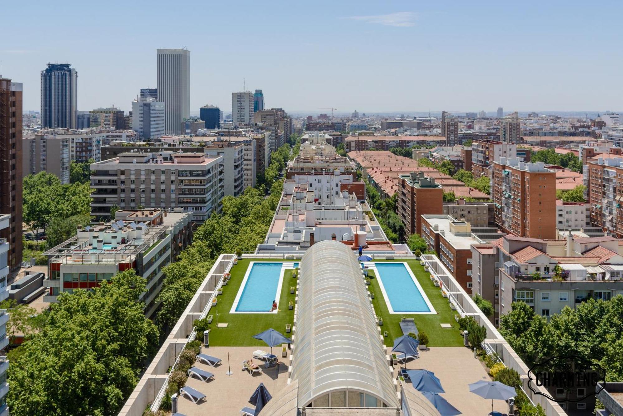 Apartamento Charming Eurobuilding 2 Terrace Exclusive - Plaza De Parking Madrid Exterior foto